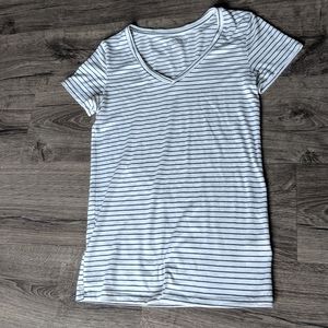 Black and White striped tee